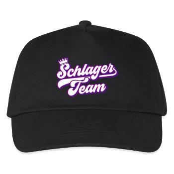 Schlager Team | Farben änderbar - Kinder Basecap - Schwarz - Vorne