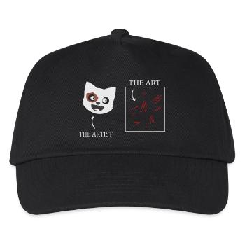 Katzen Kunst - Kinder Basecap - Schwarz - Vorne
