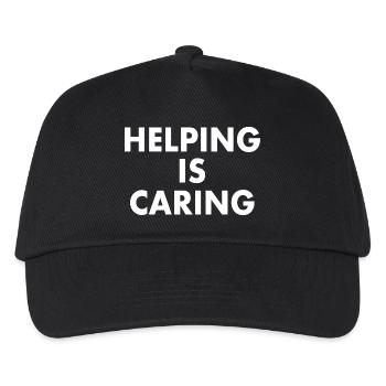 Helping is caring - Kids’ Baseball Cap - black - Front