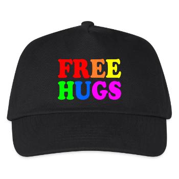 Free hugs - Kids’ Baseball Cap - black - Front