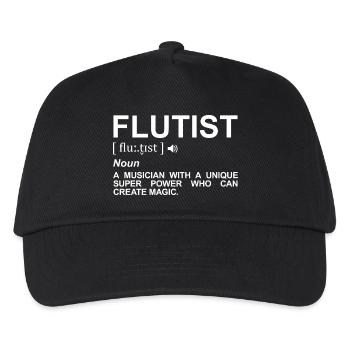 Définition flûtiste - Casquette de baseball Enfant - noir - Devant