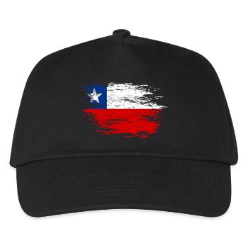 Drapeau chilien utilisé - Casquette de baseball Enfant - noir - Devant
