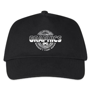Ich bin einmal nach draußen gegangen Die Grafik war nicht so gut - Kinder Basecap - Schwarz - Vorne