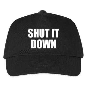 shut it down - Kinder Basecap - Schwarz - Vorne