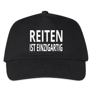 Reiten - Kinder Basecap - Schwarz - Vorne