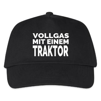 Traktor - Kinder Basecap - Schwarz - Vorne