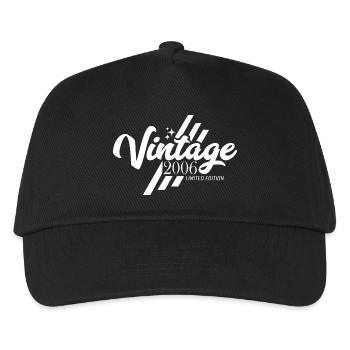 Vintage 2006 Birthday Retro Style - Kids’ Baseball Cap - black - Front