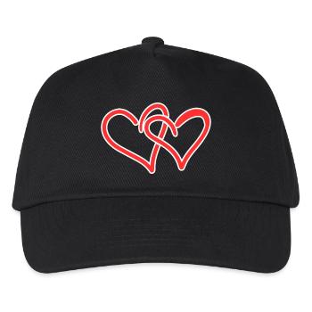 Heart Hearts Love Romantic In Love - Kids’ Baseball Cap - black - Front