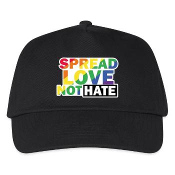 Love not Hate LGBTQ - Kinder Basecap - Schwarz - Vorne