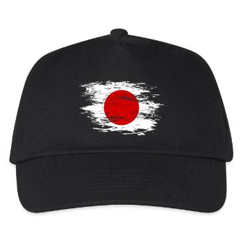 Japan Flagge used - Kinder Basecap - Schwarz - Vorne