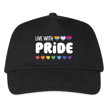 Mois de la fierté LGBTQ - Vivre avec la fierté - Casquette de baseball Enfant - noir - Devant