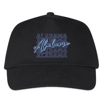 Alabama Script Schriftzug - Kinder Basecap - Schwarz - Vorne