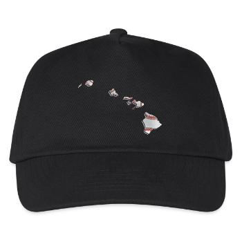 Le vrai baseball sur la carte de l’État d’Hawaï - Casquette de baseball Enfant - noir - Devant
