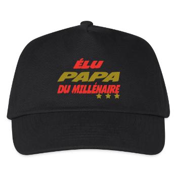 Elected PAPA of the millennium - Kids’ Baseball Cap - black - Front