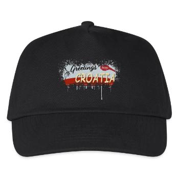 croatia hrvatska croatia hrv hr travel tourism - Kids’ Baseball Cap - black - Front