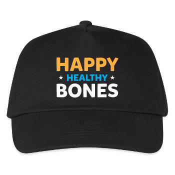 Happy Healthy Bones - For strong bones - Kids’ Baseball Cap - black - Front