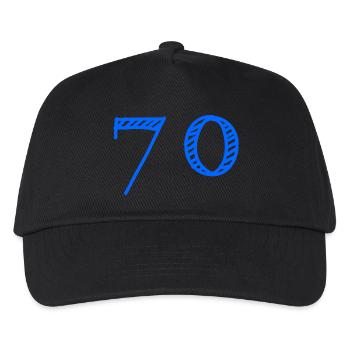 70. 70 YEARS. 70th ANNIVERSARY. 70 YEARS ANNIVERSARY. - Kids’ Baseball Cap - black - Front