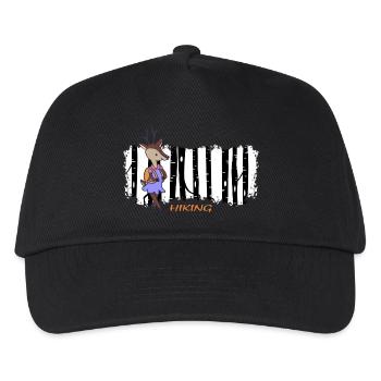 hiking hiking boots hiking stick hiking friends - Kids’ Baseball Cap - black - Front