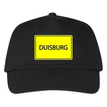 ortsschild duisburg - Kinder Basecap - Schwarz - Vorne