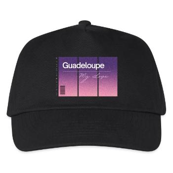 Guadeloupe, my love. Andenken MIT GPS Daten - Kinder Basecap - Schwarz - Vorne