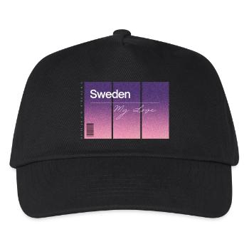 Sweden my love. Andenken mit GPS Daten - Kinder Basecap - Schwarz - Vorne