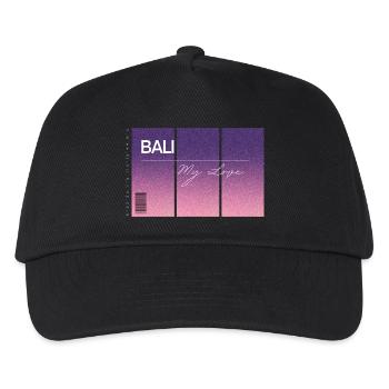 Bali, my love. Andenken MIT GPS Daten - Kinder Basecap - Schwarz - Vorne