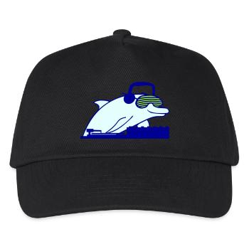 Cool DJ Dolphin Mixer Mixer Party Club Music - Kids’ Baseball Cap - black - Front