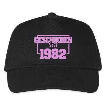 Divorced in 1982 - Kids’ Baseball Cap - black - Front