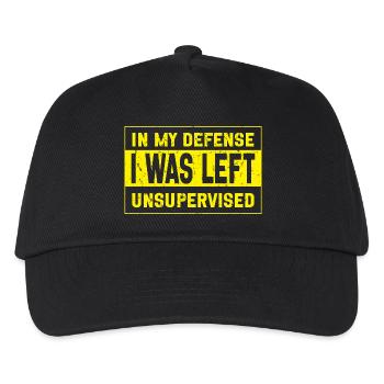I was left unsupervised - Kids’ Baseball Cap - black - Front