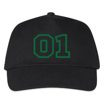 Number 1 green sport - Kids’ Baseball Cap - black - Front