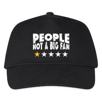 People- Not a big fan - Kids’ Baseball Cap - black - Front