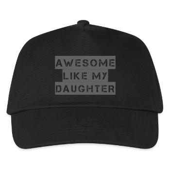 AWESOME LIKE MY DAUGHTER – Mother's Day – Father's Day - Kids’ Baseball Cap - black - Front