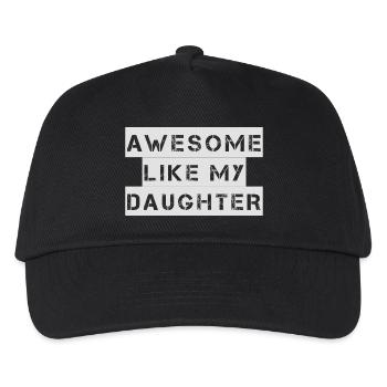 AWESOME LIKE MY DAUGHTER – Mother's Day – Father's Day - Kids’ Baseball Cap - black - Front