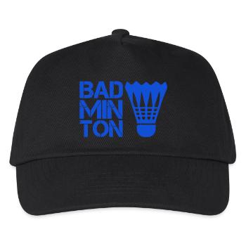 federball Badminton - Kinder Basecap - Schwarz - Vorne
