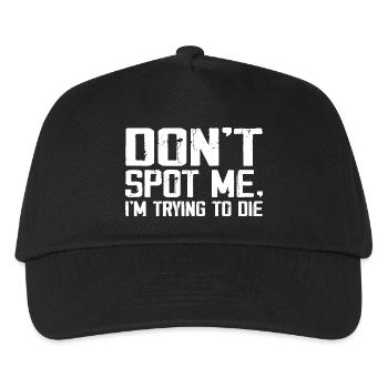 Don't Spot Me Im Trying To Die Gym Skull Pump Cover - Kinder Basecap - Schwarz - Vorne