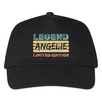 Vorname Angelie - Kinder Basecap - Schwarz - Vorne