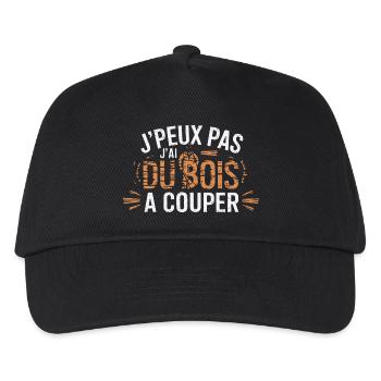 I can't I have wood to cut - Kids’ Baseball Cap - black - Front