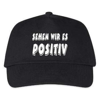 Positiv - Kinder Basecap - Schwarz - Vorne