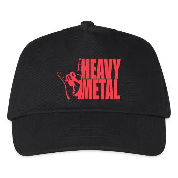 Heavy Metal Rock Musique Cors Geste Main Texte Logo - Casquette de baseball Enfant - noir - Devant