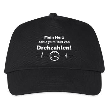My heart beats to the beat of revs - Kids’ Baseball Cap - black - Front
