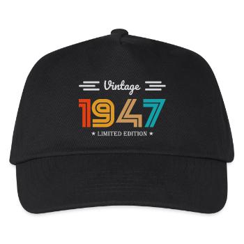 1947 - Jahrgang 1947 - Jahrgang 1947 - Kinder Basecap - Schwarz - Vorne