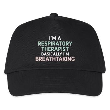 Respiratory Therapist I'm Breathtaking 5 - Kinder Basecap - Schwarz - Vorne