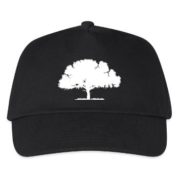 Eiche Baum Wald Natur Vektor Illustration Symbol - Kinder Basecap - Schwarz - Vorne