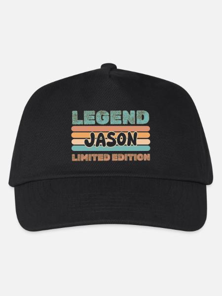 Jason als Vorname - Kinder Basecap - Schwarz