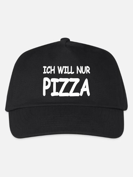 Pizza - Kinder Basecap - Schwarz