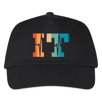 Battement de cœur rétro information technology - Casquette de baseball Enfant - noir - Devant