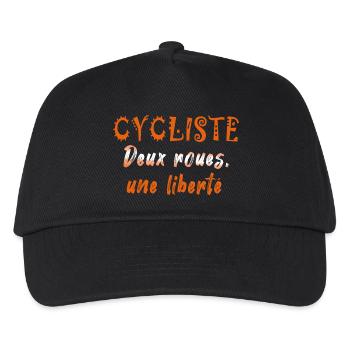 Bicycle Cyclist Two Wheels A Freedom V - Kids’ Baseball Cap - black - Front