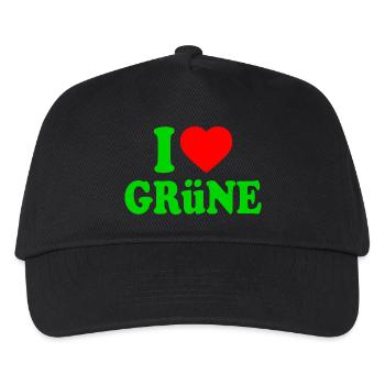 I love grüne - Kinder Basecap - Schwarz - Vorne