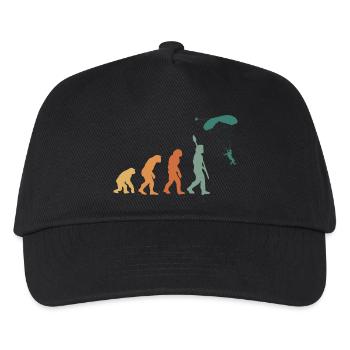Evolution Retro Gleitschirmfliegen - Kinder Basecap - Schwarz - Vorne