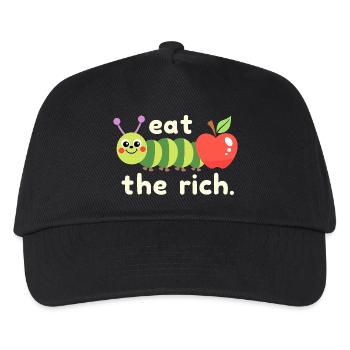 Ver affamé - Chenille Kawaii - Casquette de baseball Enfant - noir - Devant